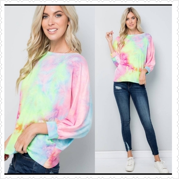 Women Multi Color Tie Dye Shirt - Picture 2 of 7